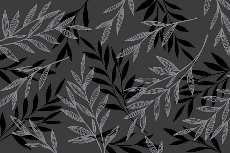 xαλί βινυλίου με λουλούδια φυλλώδης σιλουέτα - TenStickers