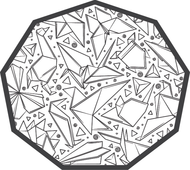 Origami σχήμα μοντέρνο χαλί βινυλίου - TenStickers