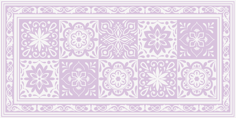 Azulejos hidráulicos χρώμα χαλί πλακιδίων malva - TenStickers