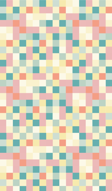 πολύχρωμο κουβέρτα βινυλίου τετράγωνα για εφήβους - TenStickers