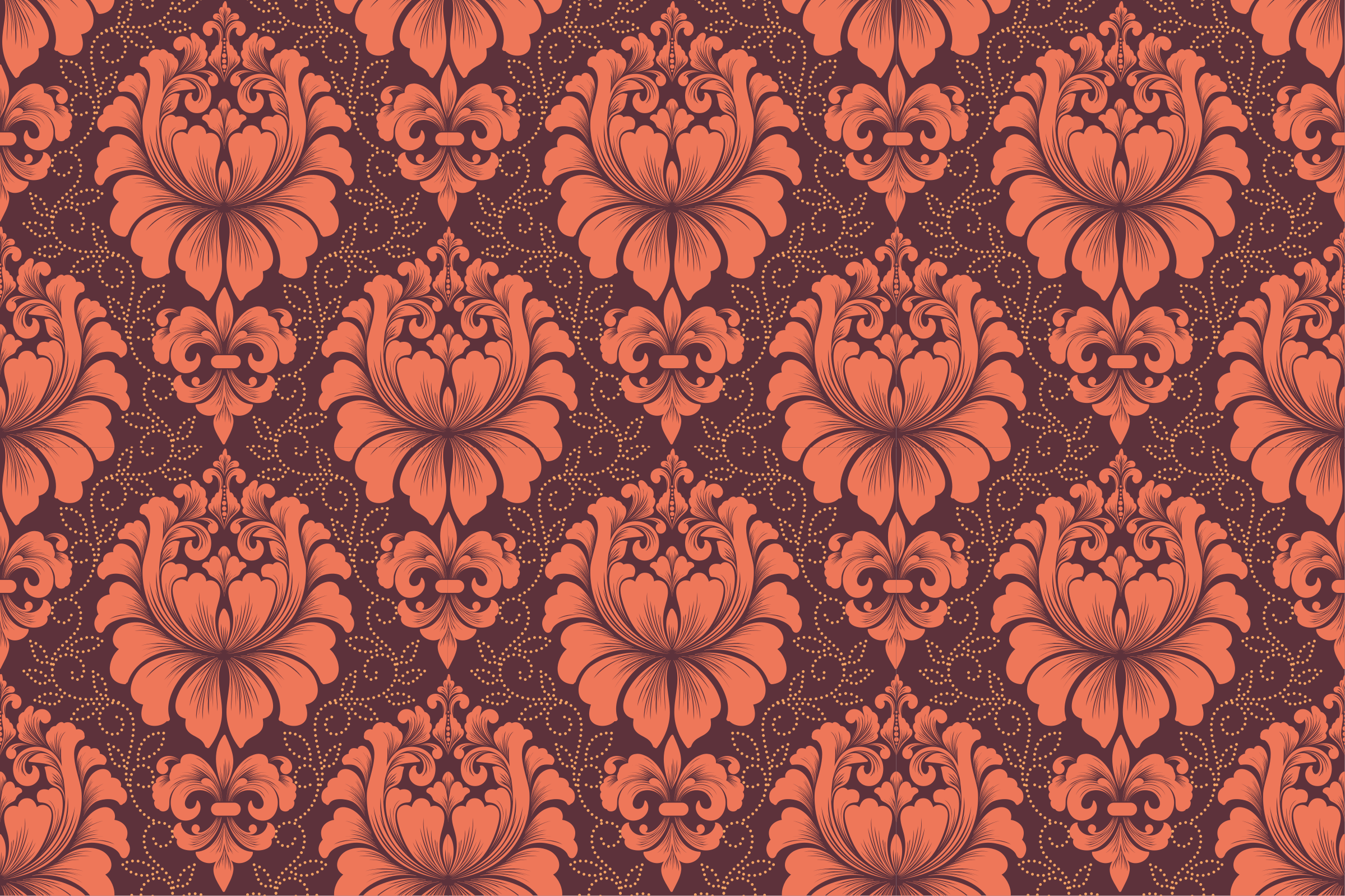 χαλί μοτίβο κεραμιδιών vintage μοτίβο - TenStickers