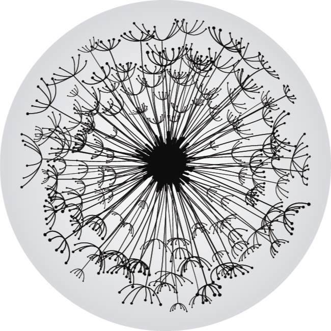 στρογγυλό χαλί βινυλίου με φύλλα χαλί λουλουδιών - TenStickers