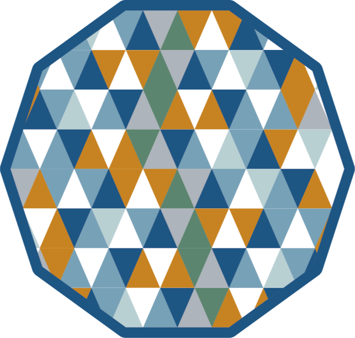 Pvc χαλιά πολύχρωμα τρίγωνα χαλιά βινυλίου - TenStickers