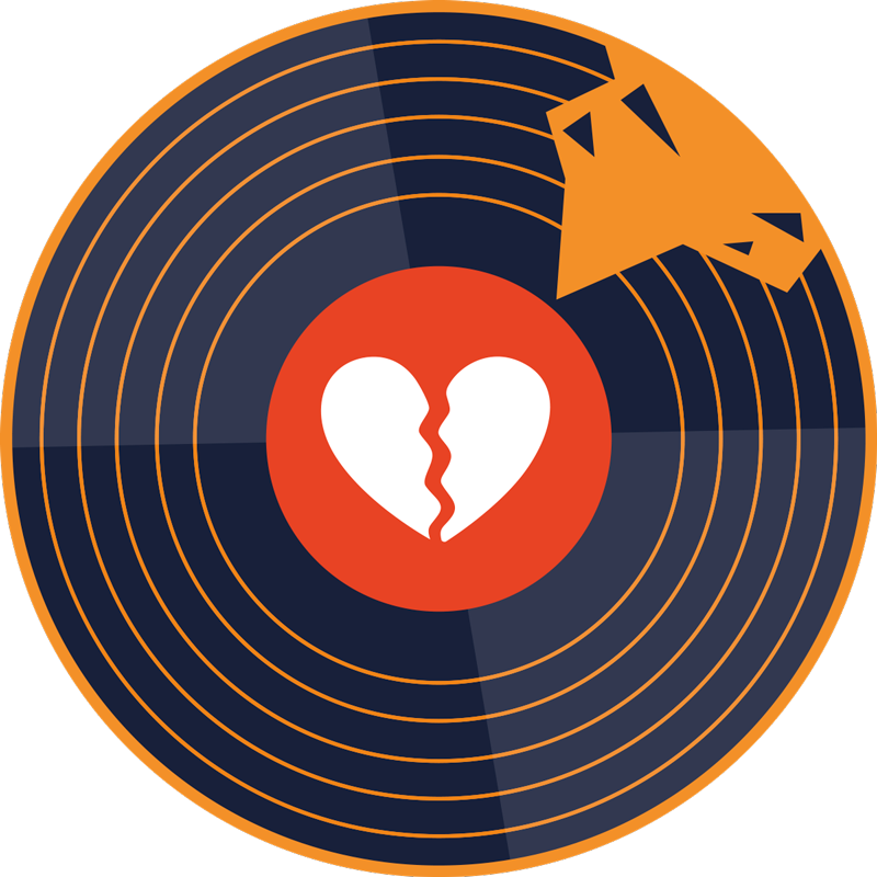 σπασμένη καρδιά βινυλίου μοντέρνο χαλί - TenStickers