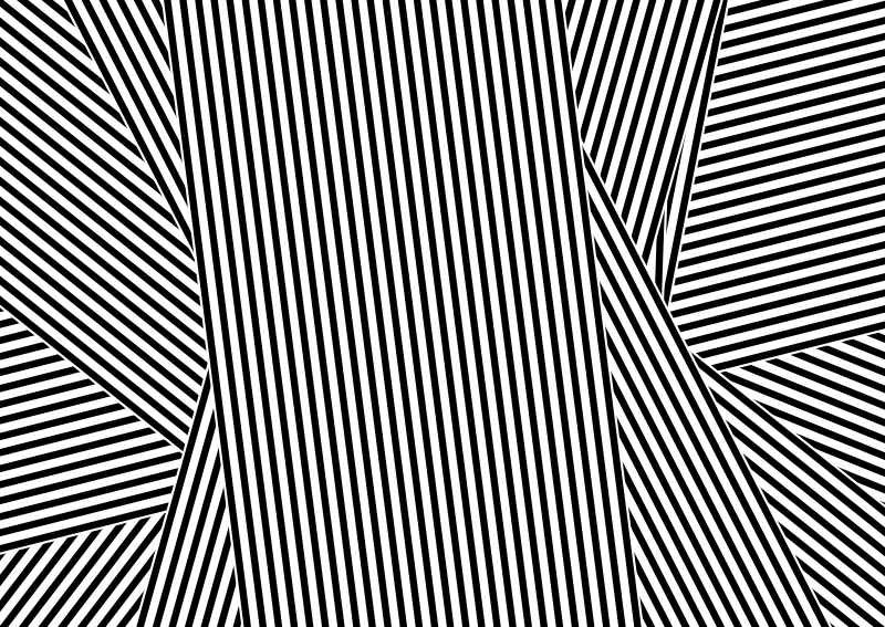 μαύρο λευκό ριγέ χαλί βινυλίου για σαλόνι - TenStickers