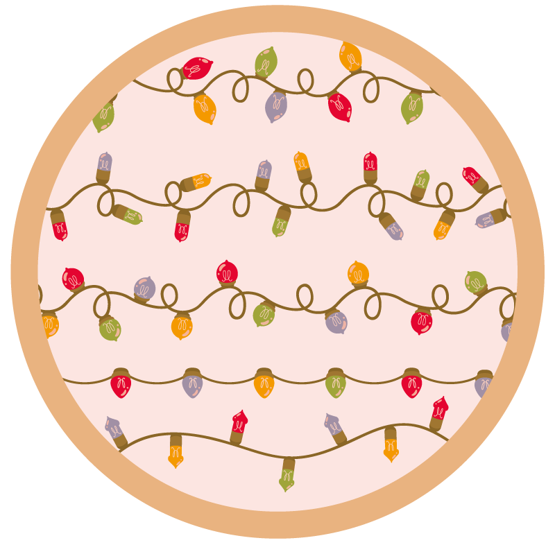 χριστουγεννιάτικα φώτα χριστουγεννιάτικο δέντρο χαλί - TenStickers