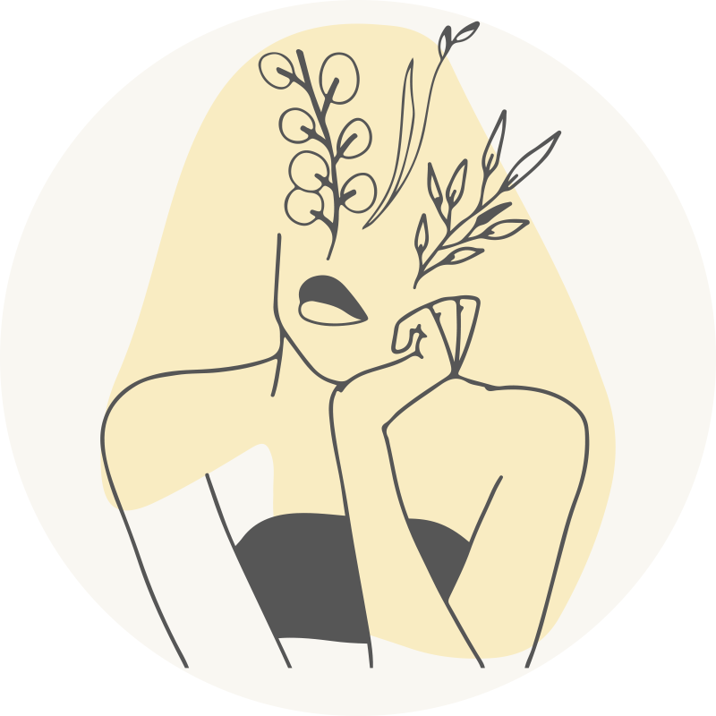 γυναίκες κομψό στυλ γραμμής μοντέρνο χαλί - TenStickers