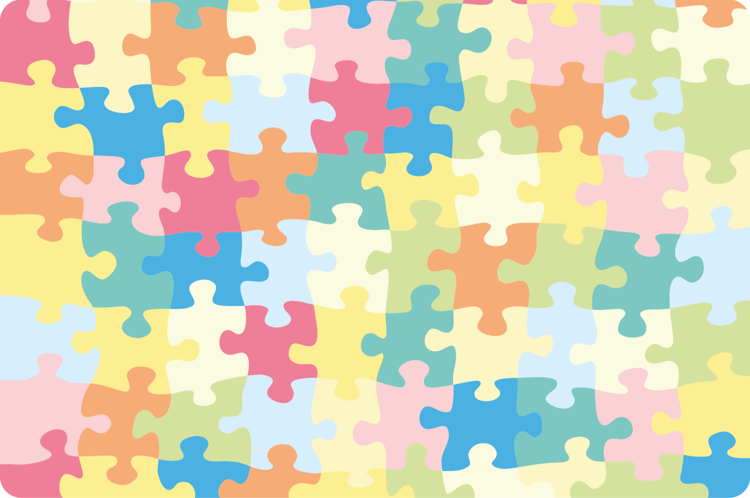 πολύχρωμα κομμάτια παζλ παιδική κουβέρτα βινυλίου - TenStickers