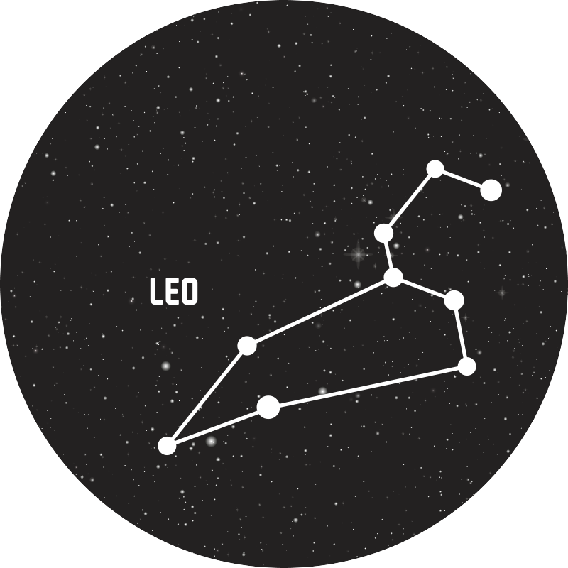 Zodiac sign leo μοντέρνο χαλί - TenStickers