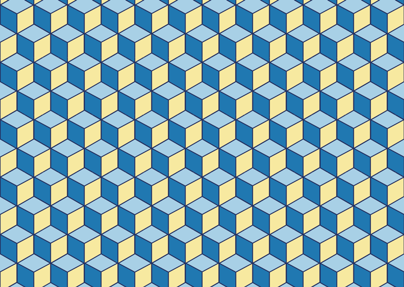 κουβέρτα βινυλίου κουζίνα 3d γεωμετρικά χαλιά εφέ - TenStickers