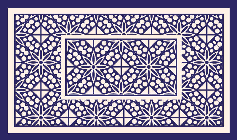 λεπτές διακοσμήσεις μοντέρνο χαλί - TenStickers