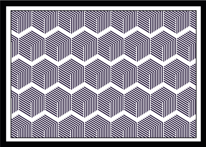 μαύρο και άσπρο πλακάκια δαπέδου 3d μωσαϊκό - TenStickers