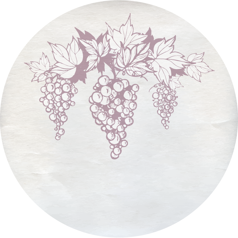 ρετρό σχέδιο χαλιού φύσης σταφυλιών - TenStickers