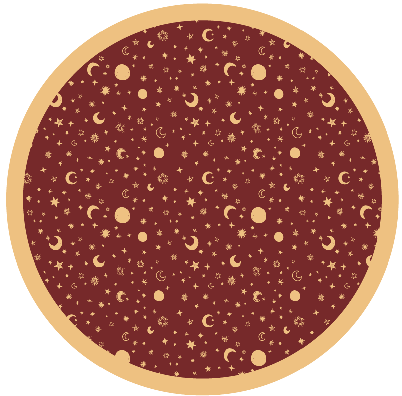 πλυμένο κόκκινο παιδικό χαλί αστέρια - TenStickers