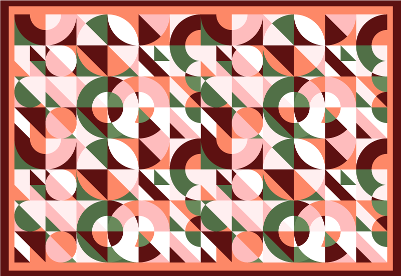 γεωμετρικά πολύχρωμα εκτύπωσης γεωμετρικά χαλιά - TenStickers