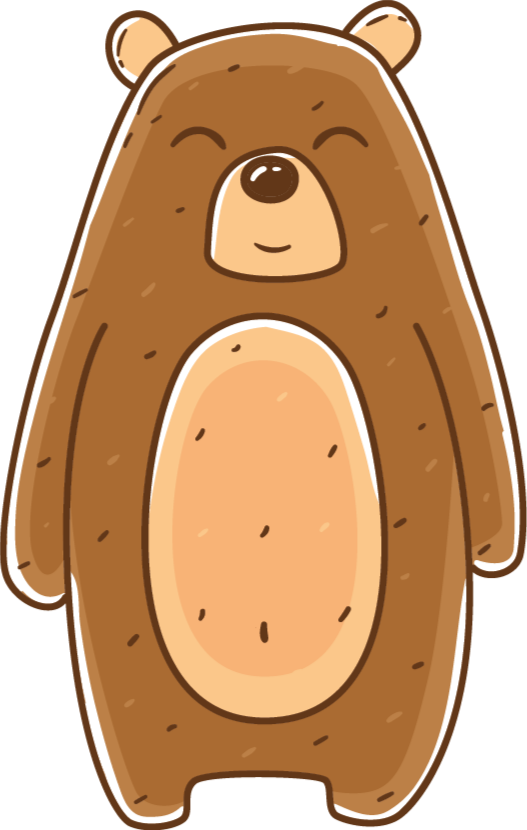 φιλικό αρκουδάκι ζωικό χαλί - TenStickers