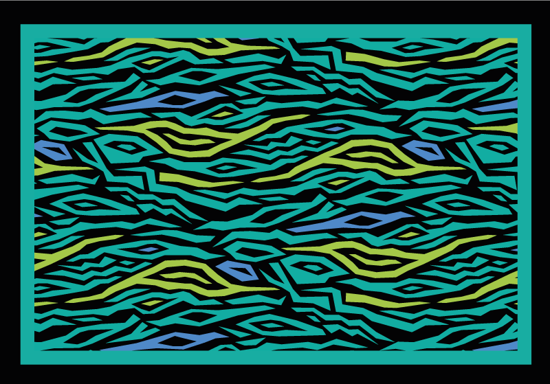 νέον μπλε ζέβρα χαλί εκτύπωσης ζώων - TenStickers