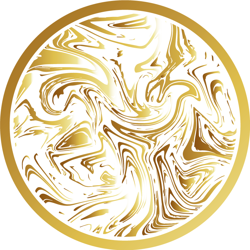 χαλί από χρυσό και λευκό μάρμαρο - TenStickers