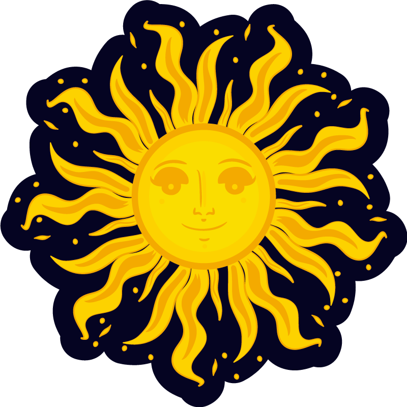 Boho sun εθνοτικό χαλί βινυλίου - TenStickers