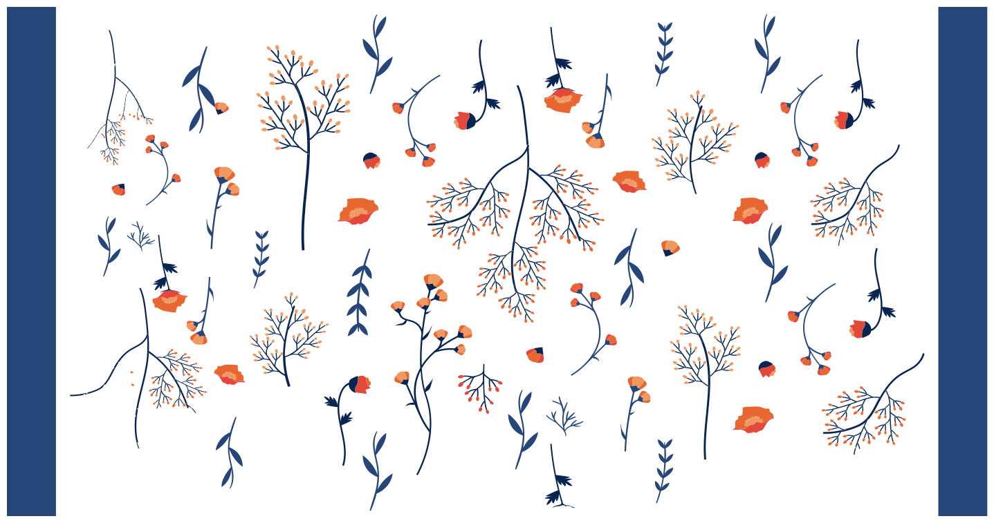 βοτανικό και παραδοσιακό στιλ χαλί βινυλίου - TenStickers