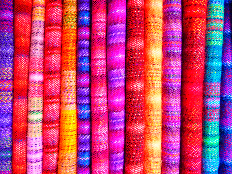 πολύχρωμο ύφασμα ρίγες βινυλίου χαλί - TenStickers