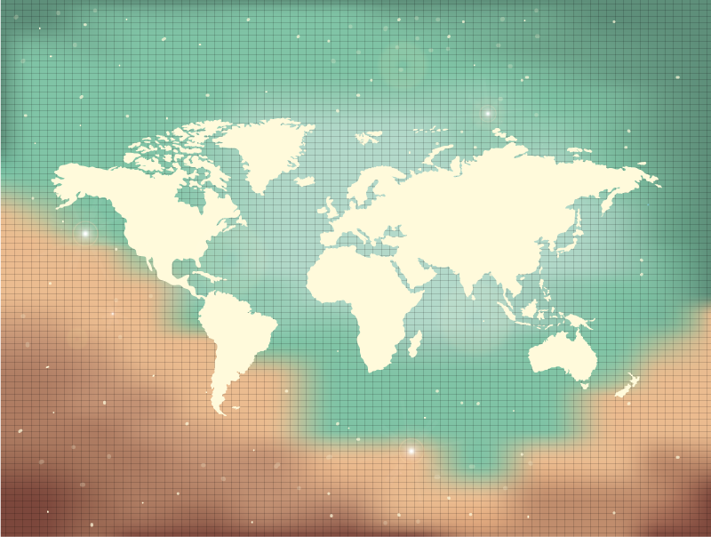 πολύχρωμο πολιτικό χάρτη χαλί παγκόσμιο χάρτη - TenStickers