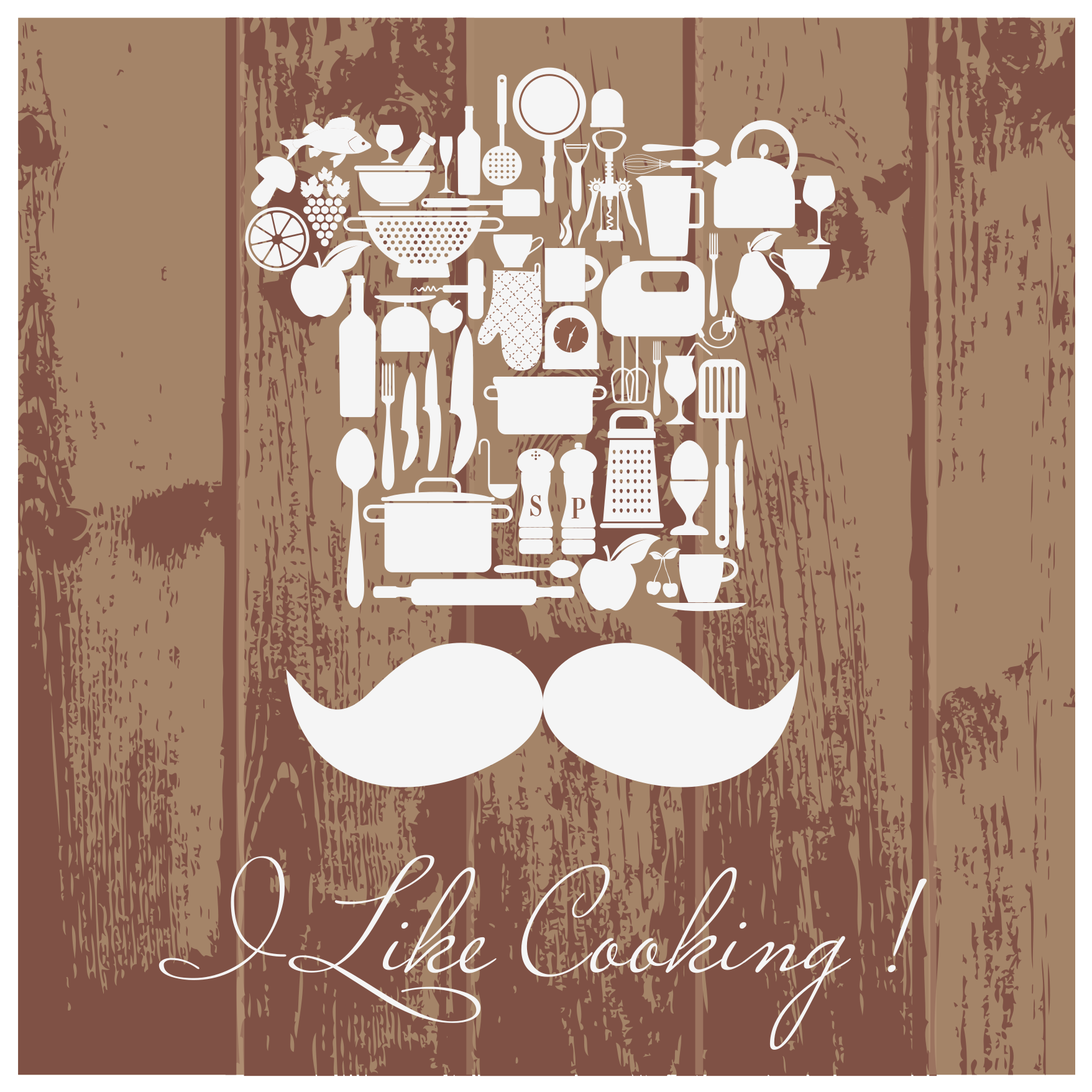 μου αρέσει να μαγειρεύω πλακάκια δαπέδου κουζίνας - TenStickers