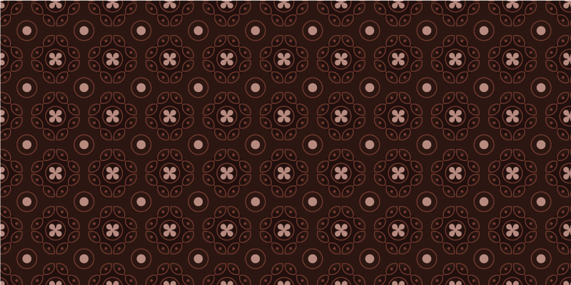 καφέ μάνταλα μοτίβο μάνταλα βινυλίου χαλί - TenStickers