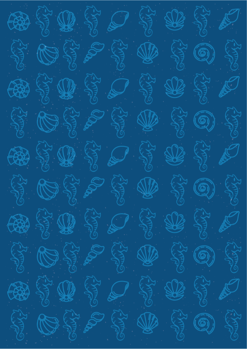 κοχύλια και χαλιά από θαλάσσια άλογα - TenStickers