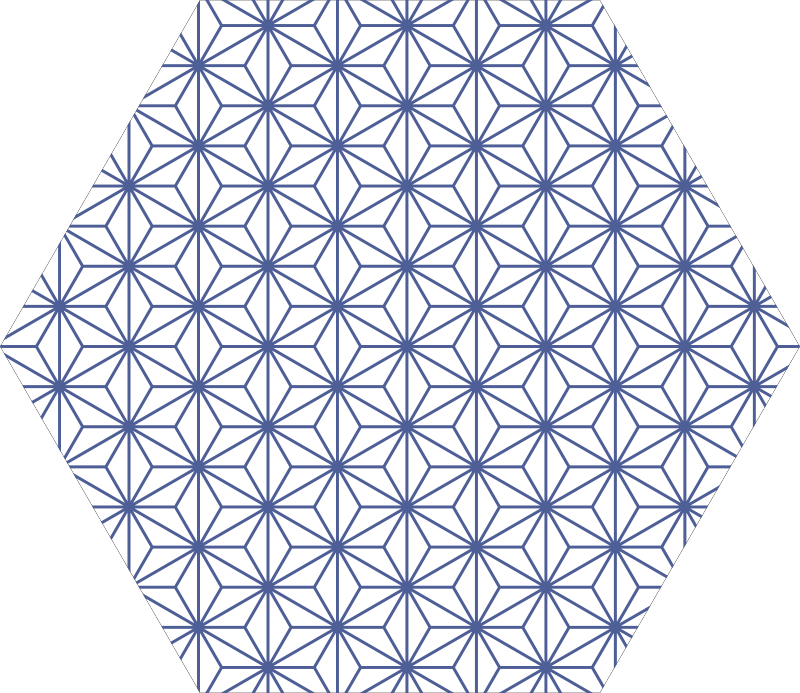 μπλε αστέρια ψηφιδωτά πλακάκια δαπέδου - TenStickers