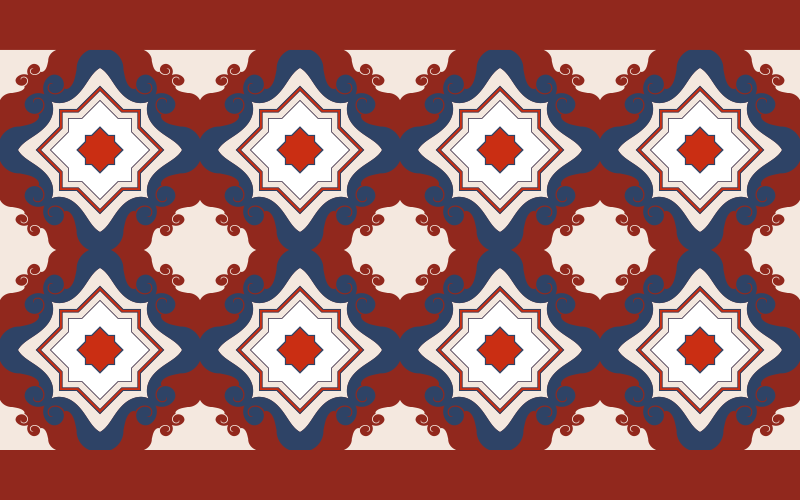 κόκκινα πλακάκια vintage ψηφιδωτά πλακάκια δαπέδου - TenStickers