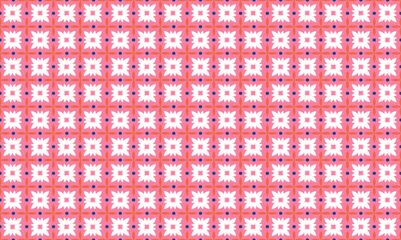 Floral πολύχρωμα πλακάκια ψηφιδωτά πλακάκια δαπέδου - TenStickers