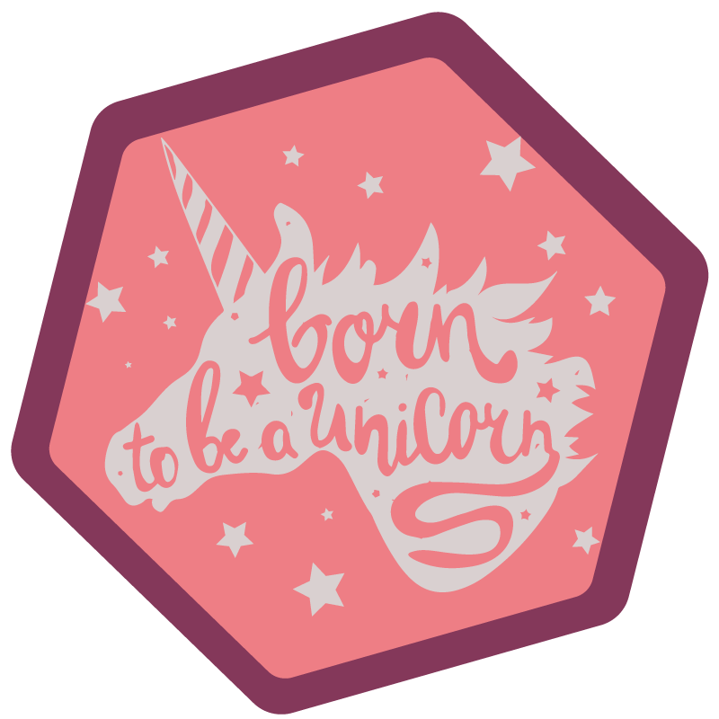 Βινυλιακό χαλί νηπιαγωγείου γεννημένος μονόκερος - TenStickers