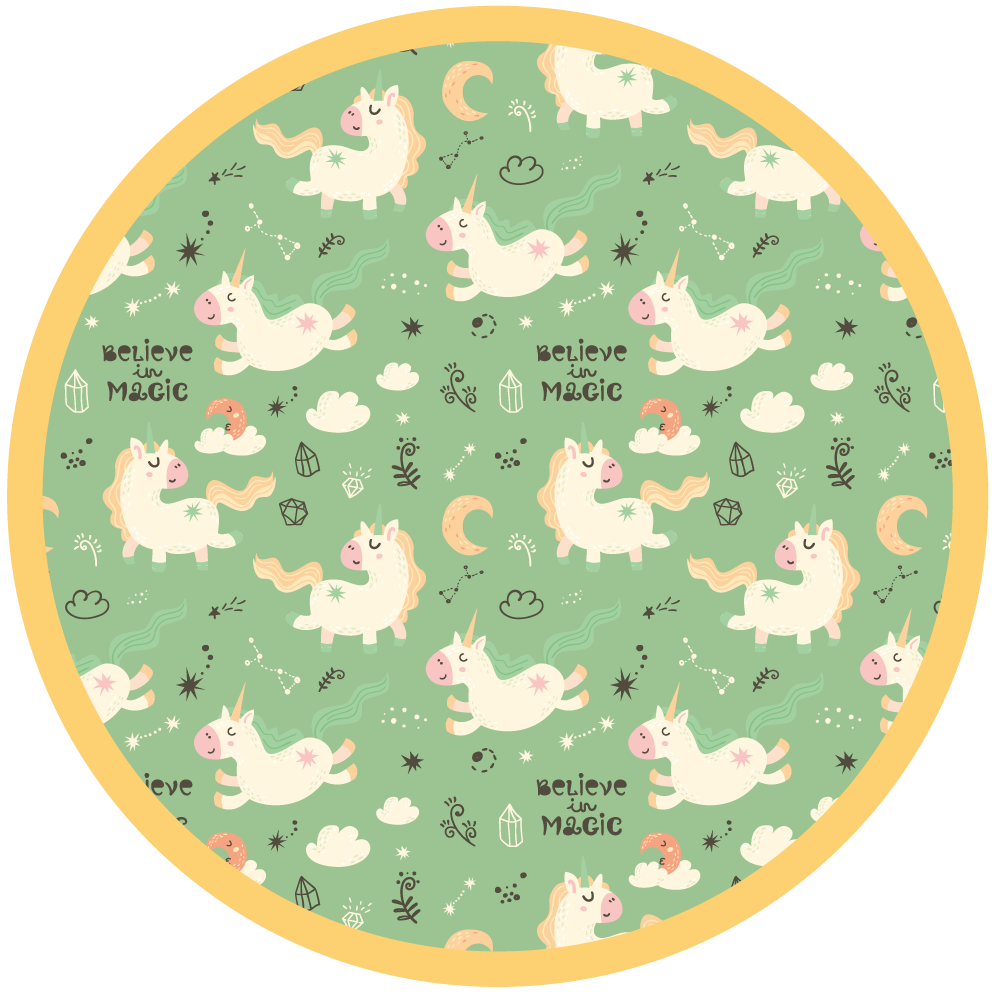 επίπεδη μονόκερος μοτίβο ζωικό χαλί - TenStickers