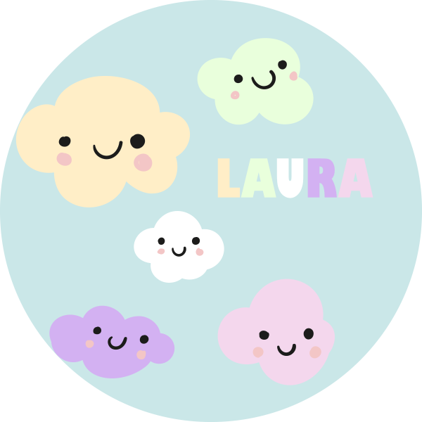 εξατομικευμένα πολύχρωμα σύννεφα εξατομικευμένο χαλί - TenStickers