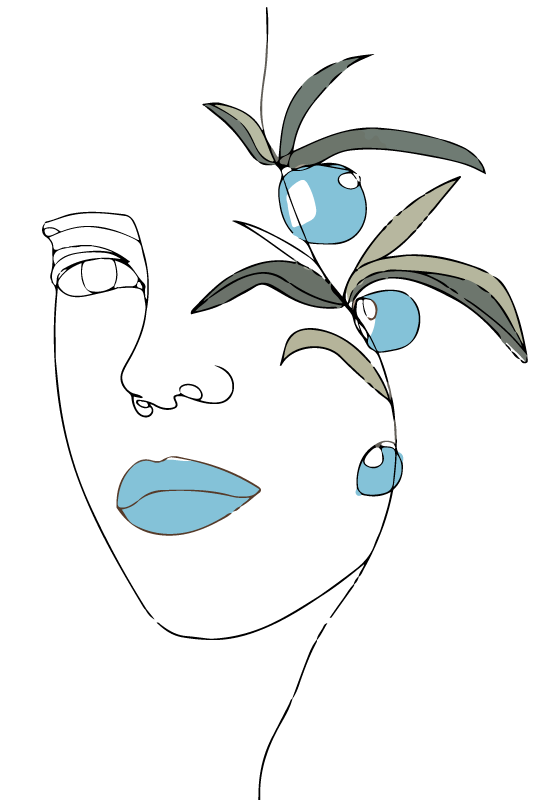 μινιμαλιστικό χαλί υπνοδωματίου σκίτσο προσώπου - TenStickers