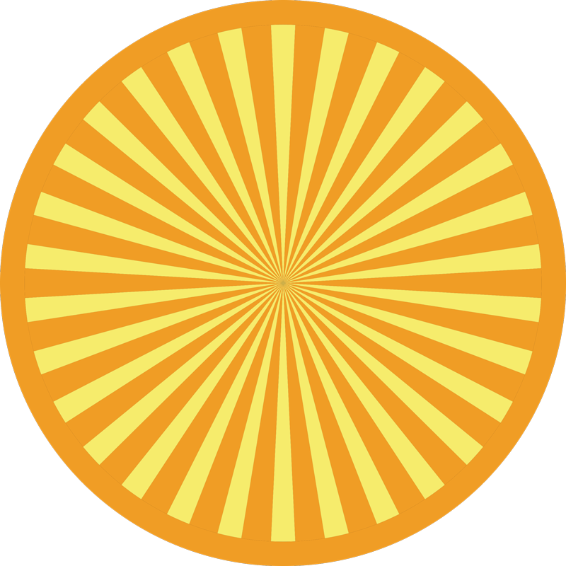 ριγέ χαλί ηλιοφάνεια κυκλική συστοιχία - TenStickers