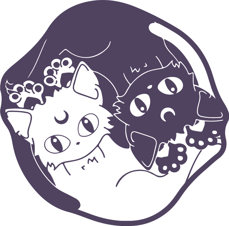 παιδικό χαλί δαπέδου παιχνιδιάρικο δίδυμο γάτας - TenStickers