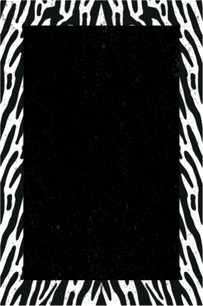 ζαμπρέ μαύρο χαλί εκτύπωσης ζώων - TenStickers