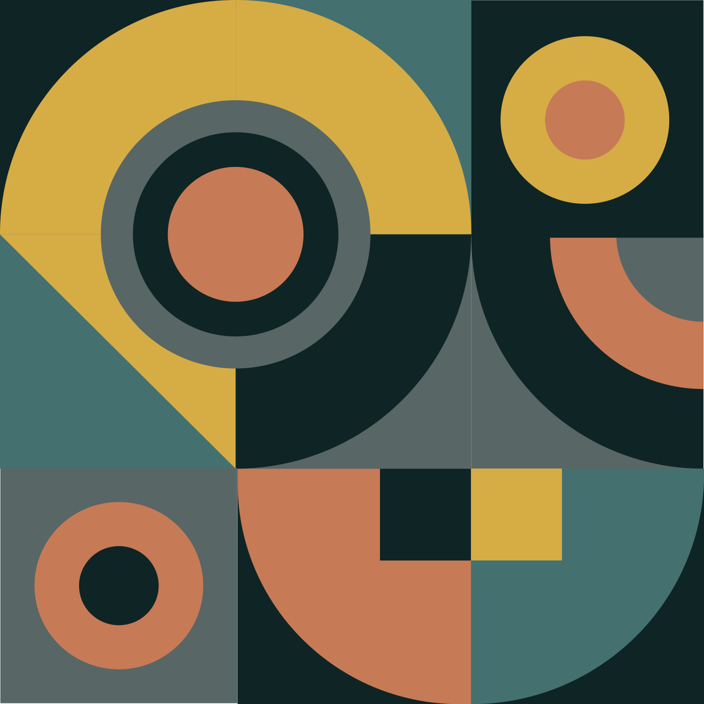 σύγχρονη τέχνη κύκλους μοντέρνο χαλί - TenStickers