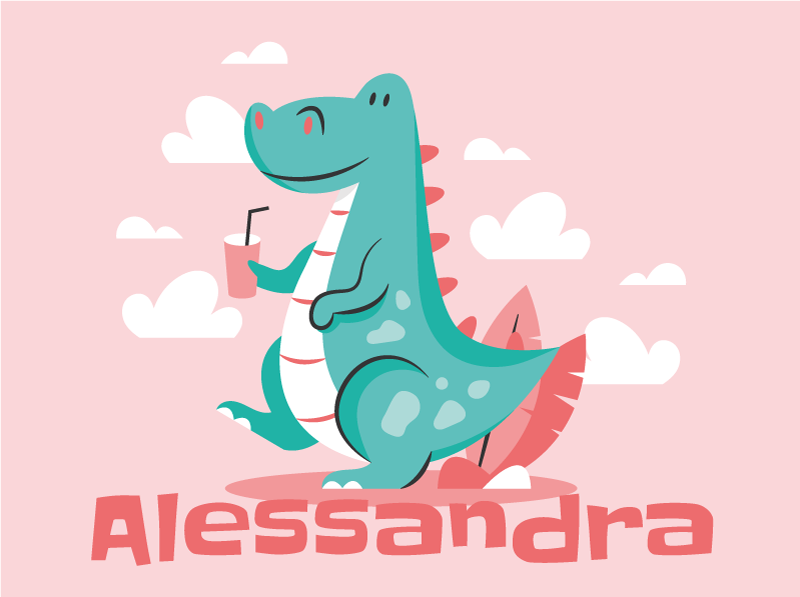 δεινόσαυρος με εξατομικευμένο χαλί ζώων - TenStickers