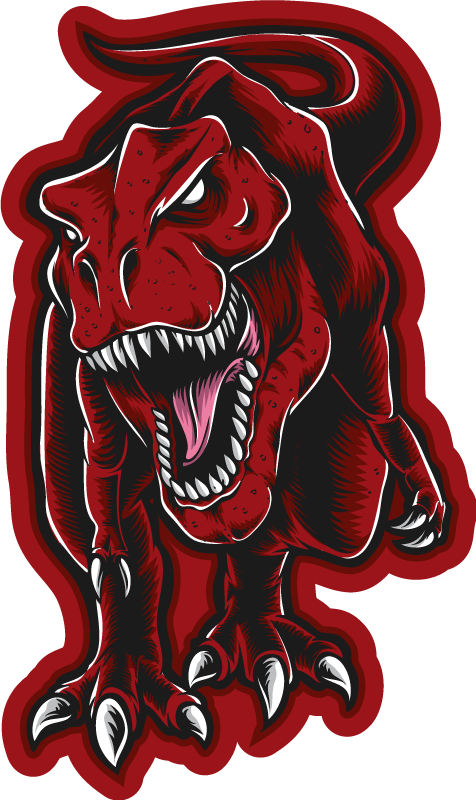 τρομακτικό χαλί προσώπου t-rex - TenStickers