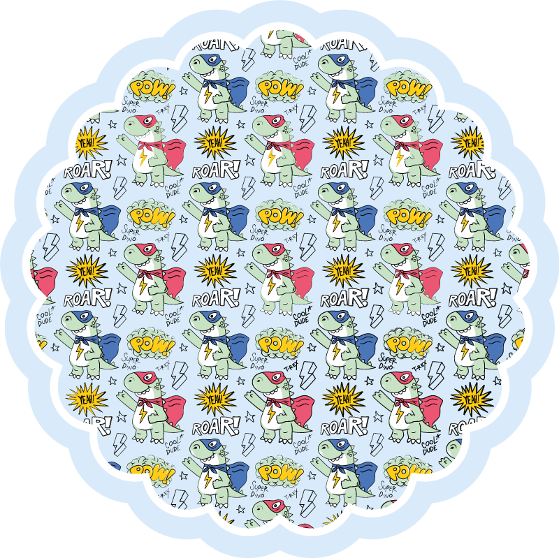 σούπερ δεινόσαυρος μοτίβο παιδικό χαλί βινυλίου - TenStickers