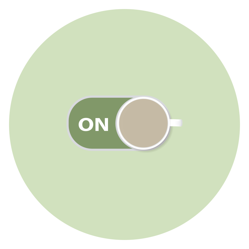 ισχύς πρωινού καφέ σε προσαρμοσμένο χαλί - TenStickers