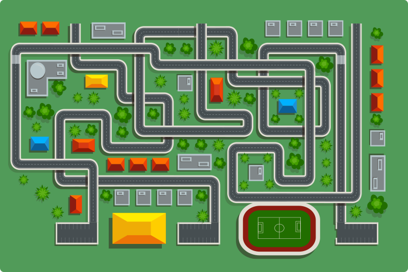 Playrug με χαλιά δρόμων - TenStickers