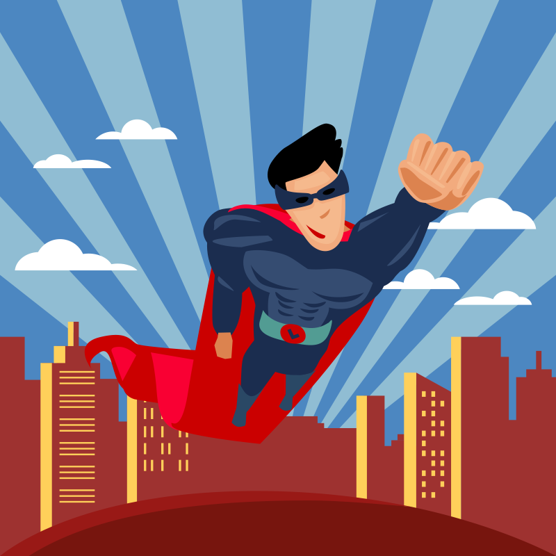 χαλί βινυλίου για παιδιά με υπερήρωα - TenStickers