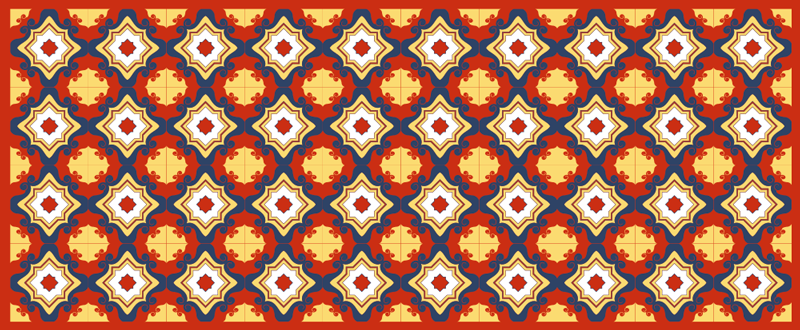 λαμπερό κόκκινο πλακάκι από χαλί βινυλίου - TenStickers