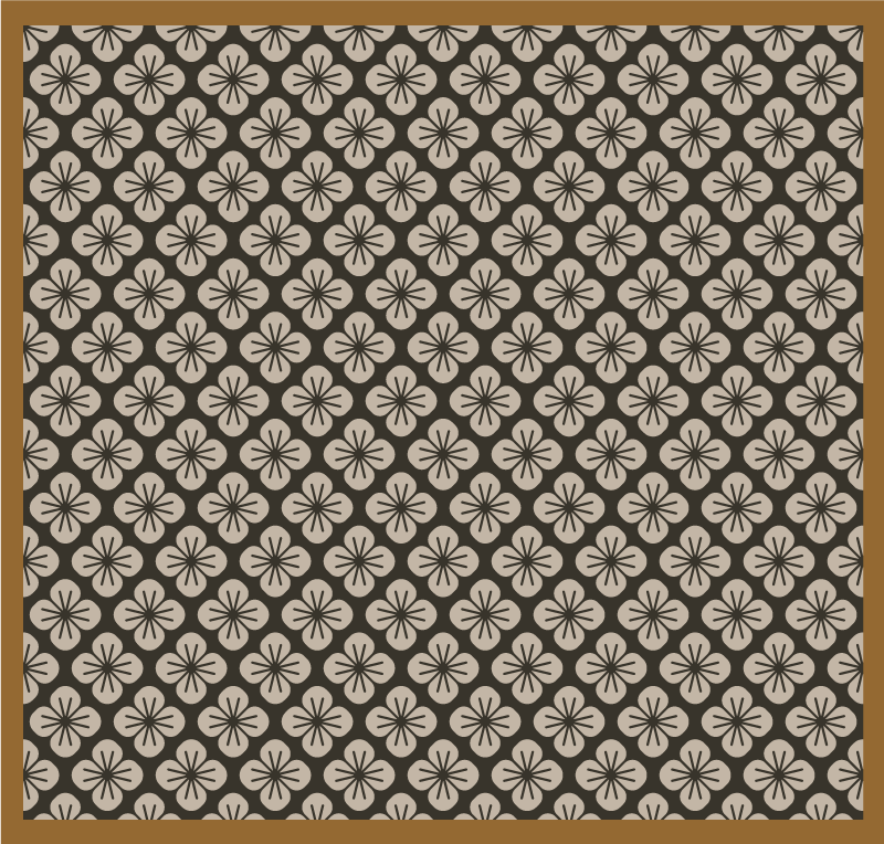 μαύρο χαλί με σχέδιο δαπέδου - TenStickers