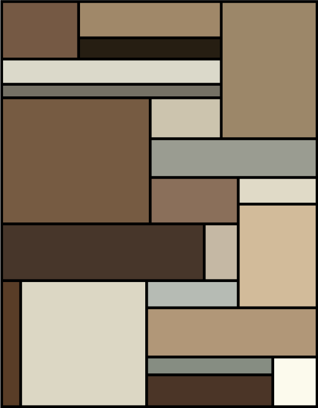 καφέ τετράγωνα γεωμετρικά χαλιά βινυλίου - TenStickers