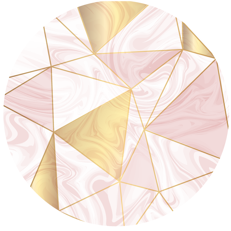 μάρμαρο πολύγωνα μοτίβο χαλί βινυλίου γραφείο στο σπίτι - TenStickers